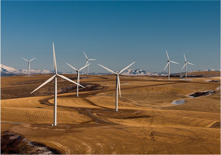 Picture Of Wind Farm Windmills Turbines