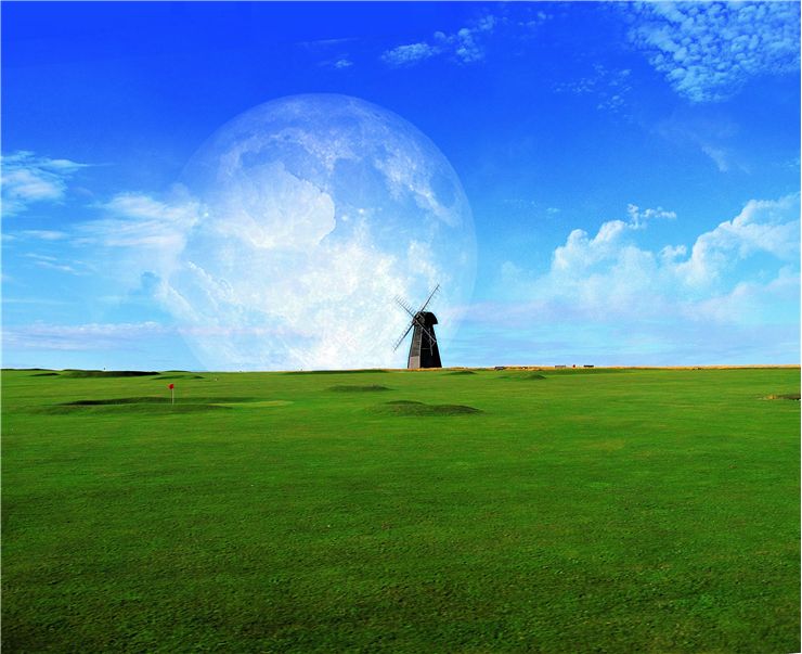 Picture Of Windmill And Nature