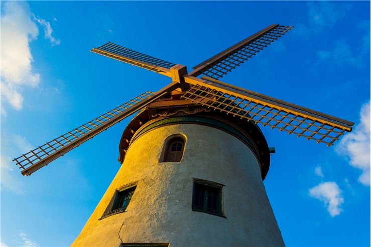 Picture Of Windmill Clouds Sky