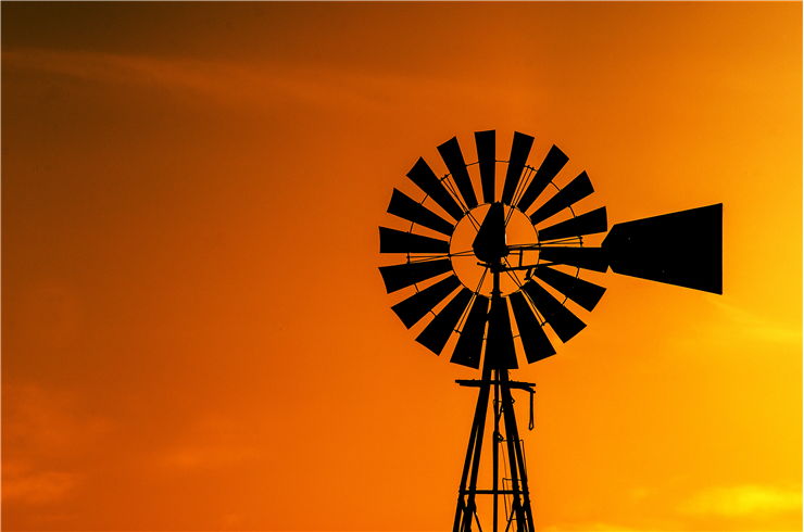 Picture Of Windmill Silhouette